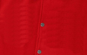 Men's Varsity <b>Jacket</b> Red Yellow Color Block Button Closure Turn-down Collar Casual Autumn Wear Regular Fit Fleece Material - Product Image 6