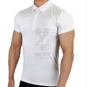 Camiseta Deportiva de Golf para Hombre, Personalizada, de Alta Calidad, Sólida, Transpirable, de Algodón/Fibra de Bambú, para Verano, Informal - Product Image 1