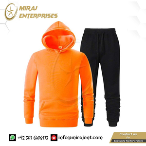 2021 Men's Casual Sport Tracksets Wholesale Summer Clothing Printed Hoodie Sweatpants Fleece Zipper Sweatshirt Dye Logo - Product Image 6