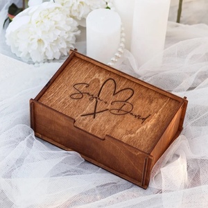 Boîte à souvenirs en bois en gros boîte artisanale en bois inachevée boîte-cadeau de luxe - Product Image 1