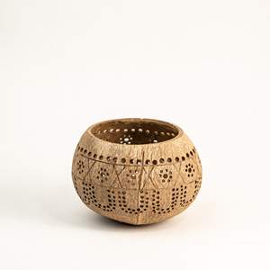 Bougeoir en noix de coco, tendance, bougeoirs décoratifs pour la décoration de la maison, vente en gros, OEM accepté - Product Image 1