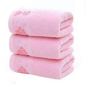 Trending Rose Towels Set Accent Pink Colored Toallas de baño de alta durabilidad Hogar Útil Lavable Premium Toallas Hecho EN LA India - Product Image 1