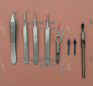 Juego de 9 Pinzas para Trasplante Capilar y Kit de Perforación Capilar FUE - Product Image 2
