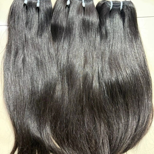 Vente en gros d'extensions de cheveux naturels indiens vierges à cuticule alignée 100% paquets de cheveux naturels à double trame - Product Image 1