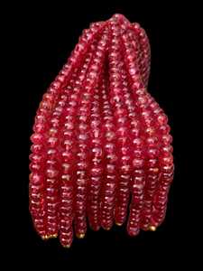 3mm 4mm <b>Red</b> Burmese Spinel Faceted Rondelle <b>Beads</b> Natural Loose Gemstone Strand for Necklace Bracelet Jewelry Making Wholesale - Product Image 6