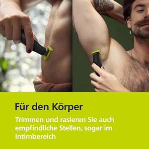 Philips OneBlade Pro 360 Auténtico Recortador Eléctrico de Barba, Afeitadora Facial y Corporal, 3 Cuchillas 360, 20 Peines de Ajuste, Kit Corporal - Product Image 6