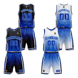 Maillots de basket-ball personnalisés, ensembles uniformes, noms et numéros imprimés, logos d'équipe, hommes, femmes, entraînement, jeux, tournois, antibactérien 100% - Product Image 1