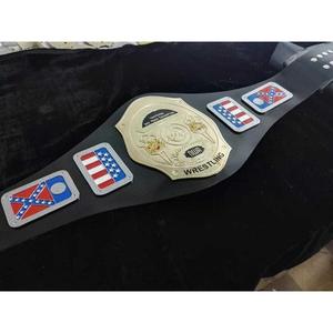 Ceinture de championnat de lutte en équipe nationale NWA AWA Huzaim Elite Sports, en métal zinc et cuir de vache véritable, équipement sportif - Product Image 4