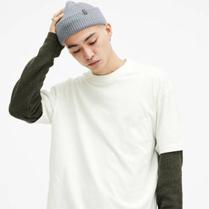 T-shirt blanc personnalisé en pur coton lourd pour hommes unisexe impression personnalisée broderie hommes t-shirts unis - Product Image 5