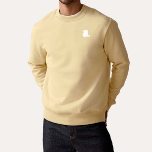 Sudadera transpirable de algodón 100% de gran tamaño para hombre, sudadera con estampado de lana de peso pesado, sudadera Vintage informal con hombros caídos - Product Image 2