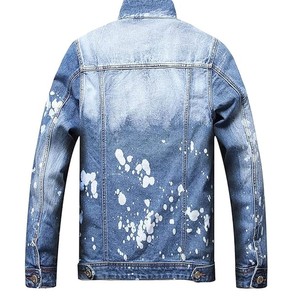 High <b>Lightweight</b> Vintage <b>Denim</b> <b>Jacket</b> for Men Breathable Comfortable Stand Collar Custom Logo Competitive Price for Spring - Product Image 3