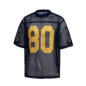 Breathable Mesh Sublimation Street Soccer <b>Shirts</b> Team American Football Jersey 80 Customized American Football Fan Jersey - Product Image 1