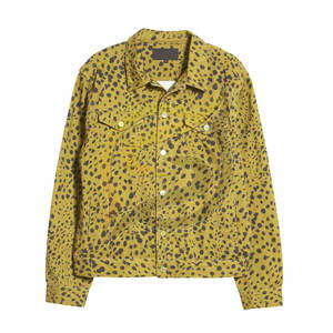 Vestes en jean pour hommes à imprimé léopard, col rabattu, vestes en jean de haute qualité pour hommes - Product Image 3