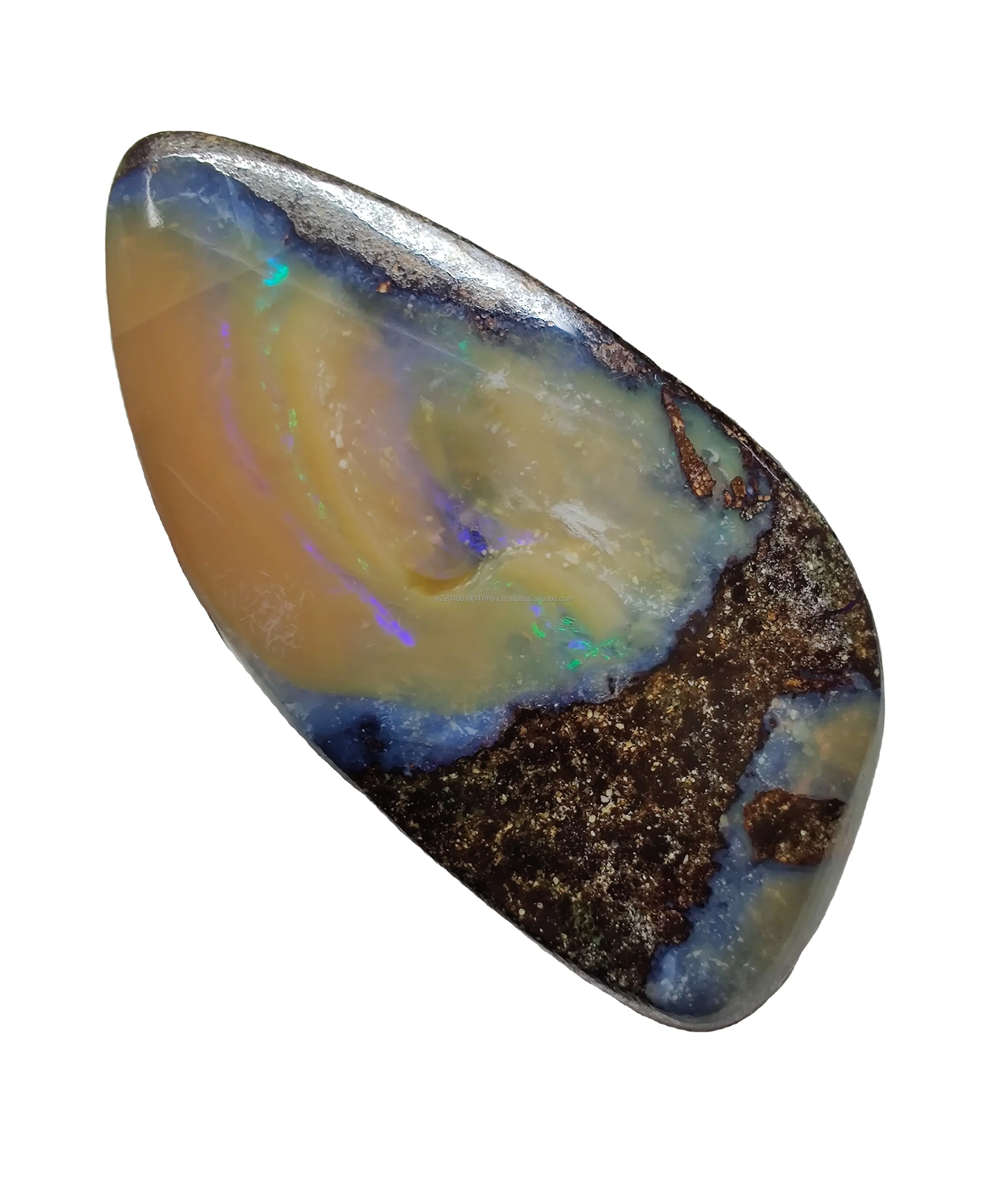 Batu Besar alami Opal Cabochon bentuk mewah Multi api Opal Australia batu permata longgar untuk perhiasan luar biasa