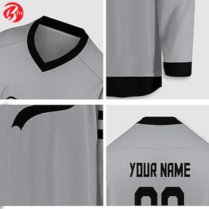 Custom Quality Men Wear Ice Hockey Jersey Hip Hop Personalized Printed <b>Long</b> <b>Sleeves</b> Hockey Jersey for Men - Product Image 5