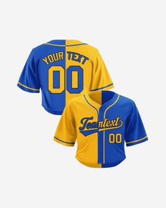 Custom High Quality Trending <b>Crop</b> <b>Top</b> Baseball Jersey Men 2026 Player Team Numbers Adults Short Printed Quick Dry V-neck - Product Image 3