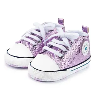 Zapatos de bebé de alta calidad, suelas blandas transpirables para niños, zapatos de bebé recién nacido antideslizantes