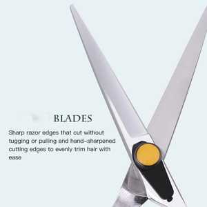 Ciseaux de coiffure professionnels en gros, lames droites et aiguisées en acier inoxydable, pour droitiers, usage en salon - Product Image 3