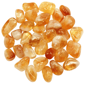 Citrine naturelle chauffée pierre dégringolée pierre précieuse de cristal de guérison polie pour la méditation d'équilibre énergétique et la vente en gros spirituelle - Product Image 1