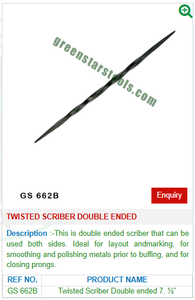 Twisted <b>Scriber</b> Double Ended GS 662B Jewelry <b>Tools</b> for Jewellery <b>Tools</b> - Product Image 2