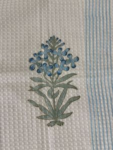 Draps de serviette de bain en coton gaufré de luxe 60X90 pouces bloc de main compressé à séchage rapide ensemble de lin imprimé 2 de haute qualité - Product Image 2