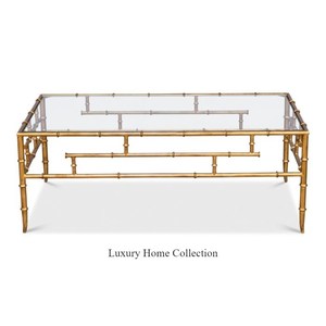 โต๊ะข้างและตรงกลางทรงสี่เหลี่ยมขนาดใหญ่โต๊ะสีทองดูน่าชื่นชมสำหรับบ้านโรงแรมและร้านอาหาร - Product Image 1