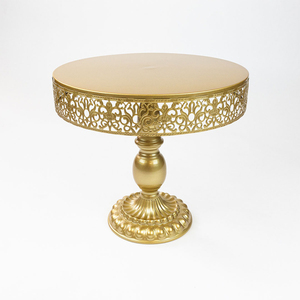 Nouvelle maison et Table de mariage décoratif luxe fini fête d'anniversaire gâteau support pâtisserie et Dessert Cupcake plateau en métal rond doré - Product Image 3