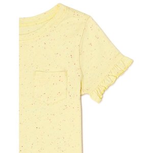 High Quality 100% Cotton Toddler Girls' Short-Sleeved <b>T</b>-<b>Shirt</b> With Chest Pocket <b>Oversized</b> Fashion Logo <b>T</b>-<b>Shirt</b> - Product Image 3