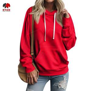 Ryan Pro Gear personalizado mujer Casual moda Sudadera con capucha bordado Color sólido 100% poliéster logotipo personalizado transpirable - Product Image 3