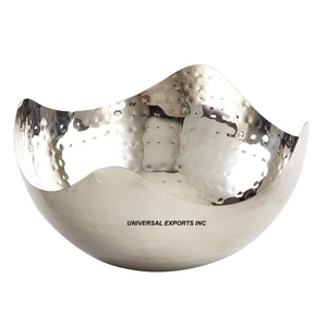 Ensemble de deux bols à chocolat martelés, forme ronde, luxe, écologiques, en métal poli miroir, bol à bonbons - Product Image 6