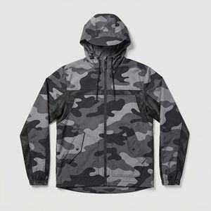 Camouflage Windbreaker Jacket | Waterproof Lightweight Hooded Outdoor Sports Windproof Shell | OEM Custom Logo Available - Product Image 3