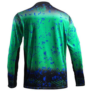 Chemise de pêche en jersey de polyester de haute qualité à manches longues tissu doux conception de sublimation complète en gros pour les vêtements de pêche - Product Image 4