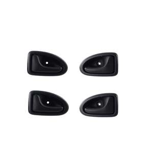 Ensemble de poignées d'ouverture intérieures noires compatibles avec Renault Clio 2 berline, 4 pièces pour porte de carrosserie - Product Image 1