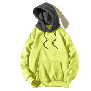 Nuevo diseño de los hombres de gran tamaño pulóver con capucha de alta calidad de lana para el invierno al por mayor precio barato patrón sólido personalizado OEM - Product Image 1