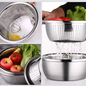 Passoire pratique en acier inoxydable de haute qualité 36cm pour fruits et légumes - Product Image 2