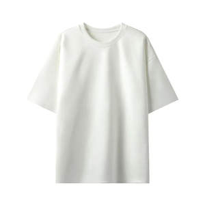 T-shirt à manches courtes d'été Hommes Mode Casual Wear T Shirt Streetwear Drop Shoulder 100% Cotton Jersey Blank Plain T-Shirt - Product Image 5