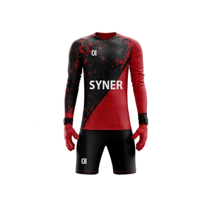 Tenue de gardien de but personnalisée avec sublimation, maillot de football à manches longues 100% polyester, séchage rapide et respirant - Product Image 2