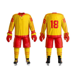 Conjuntos de Uniformes de Hockey sobre Hielo con Estampado por Sublimación de Moda Deportiva / Colores Personalizados de Alta Calidad, Logotipo, Transpirable, Secado Rápido 100% - Product Image 4