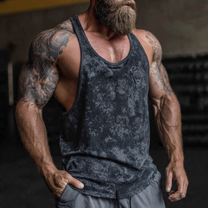 เสื้อกล้ามออกกำลังกายพิมพ์ลายสำหรับผู้ชาย เสื้อกล้ามฟิตเนสสำหรับนักเพาะกาย เสื้อกล้ามซักแล้วสำหรับผู้ชาย เสื้อกล้ามออกกำลังกายสำหรับเทรนเนอร์ เสื้อกล้าม Aacid W - Product Image 1