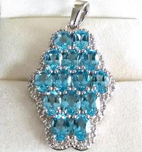 Joyería 925, juego de pulsera con colgante de anillo Chapado en plata, personalizado, blanco, amarillo, rosa, negro, colores, piedra de moissanita, joyería al por mayor - Product Image 2