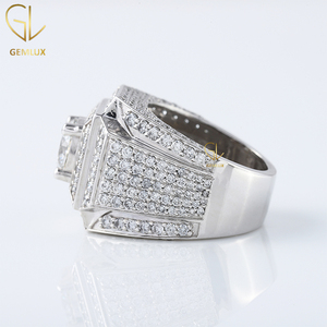 Anillo HipHop, joyería fina, nuevo diseño de moda, anillo de compromiso de diseño cuadrado de diamante Natural para hombres - Product Image 5