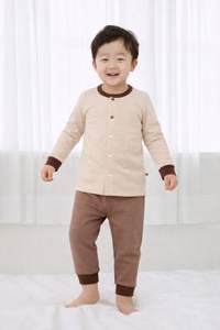 JALBEBE <b>Baby</b> <b>Button</b> Loungewear Set Long Sleeve Soft Ribbed 100% Cotton Infant Top and Pants Two Piece Wholesale - Product Image 6