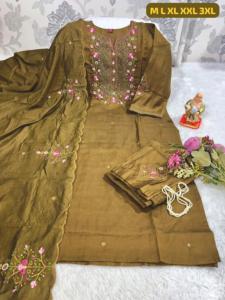 Viscosa de diseño perenne con bordado Kurti Pant y Dupatta fabricante y proveedor de fábrica al por mayor - Product Image 2