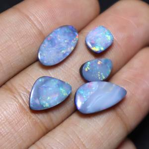 Doublet d'opale naturelle australienne Cabochon Multi-Fire Opal Gemstone Loose d'Australie - Product Image 2