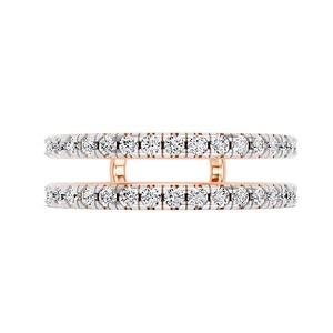 แหวนเพชรทรงเหลี่ยม Bold Diamond Guard ประดับเพชรเลี้ยงในห้องปฏิบัติการ น้ำหนัก 1.00 กะรัต รวมน้ำหนัก 14K ทองคำแท้ สี FG ความสะอาดระดับ VS ประดับเพชร 54 เม็ด เหมาะสำหรับสวมใส่ทุกวัน - Product Image 3