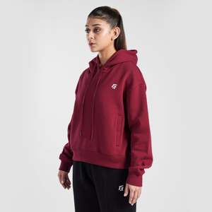 Sudadera con Capucha Maroon Essential Active Regular Hecha de Tela de Punto - Product Image 3