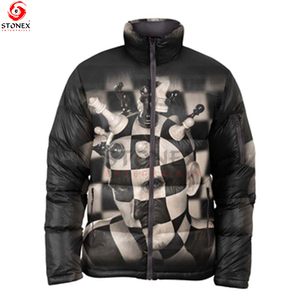 Wholesale Heavy Quilted Breathable Puffer <b>Jacket</b> for Men Oversize Fashion Coat with Stand Collar Winter Canvas <b>Packable</b> Coat - Product Image 5