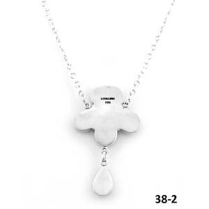 Collier artisanal Southwest en argent sterling noir avec chaînes perlées classiques à motifs floraux et numérotés - Product Image 4