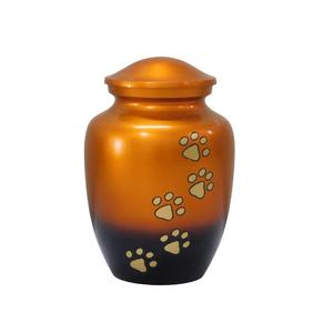 โกศใส่ศพอลูมิเนียมสำหรับขี้เถ้ามนุษย์พิมพ์ลายอุ้งเท้าและทำจากโลหะสีน้ำตาล - Product Image 4