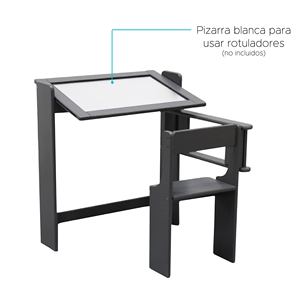 WELL HOME Mesas infantiles Mesa plegable con pizarra gris - Product Image 3